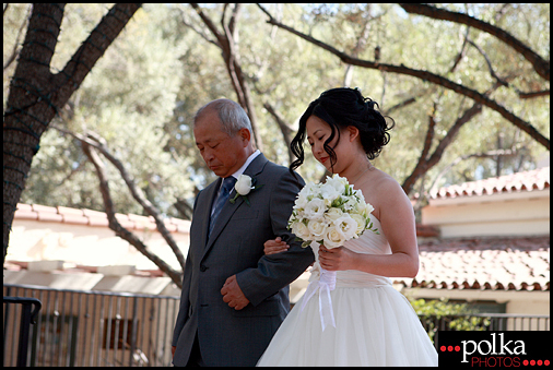 wedding bride father of the bride Padua Hills Theatre Claremont California