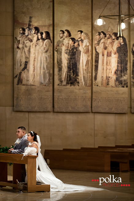 church wedding; Los Angeles; OLA; Our Lady of the Angels; Cathedral of Our Lady of the Angels; saints, Los Angeles wedding photographer