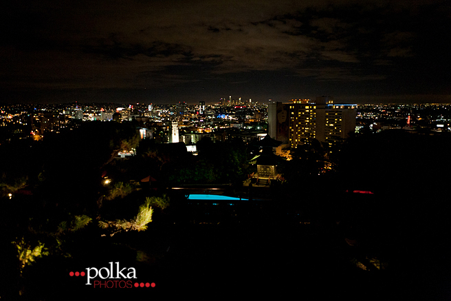 night, LA skyline, Los Angeles skylinewedding; Yamashiro; Yamashiro Hollywood; Yamashiro Restaurant; Hollywood